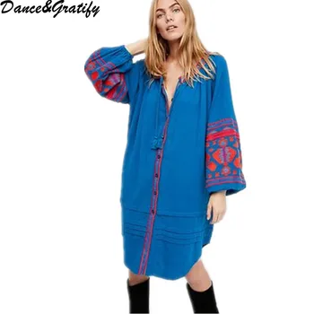 Autumn Vintage Embroidery Boho Dress Oversize Women Dresses Lantern Sleeve Loose Beach Midi Dress Chic Casual Feminino Vestidos
Autumn Vintage Embroidery Boho Dress Oversize Women Dresses Lantern Sleeve Loose Beach Midi Dress Chic Casual Feminino Vestidos