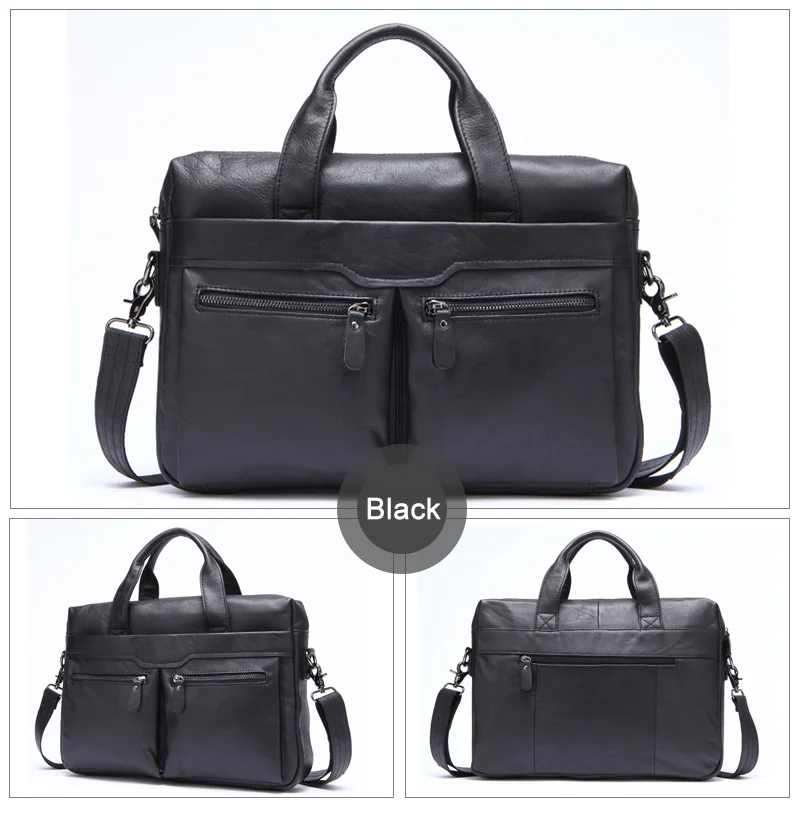 Men’s Genuine Leather Laptop Shoulder Bag HisHerWear