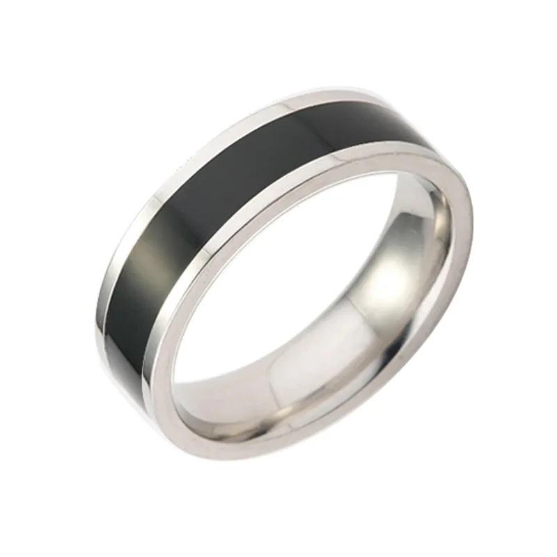 Never Fade Stainless Steel Rings Black and white Simple Titanium Steel Couple Ring South Korea Fashion Marriage Engagement Ring
Never Fade Stainless Steel Rings Black and white Simple Titanium Steel Couple Ring South Korea Fashion Marriage Engagement Ring
