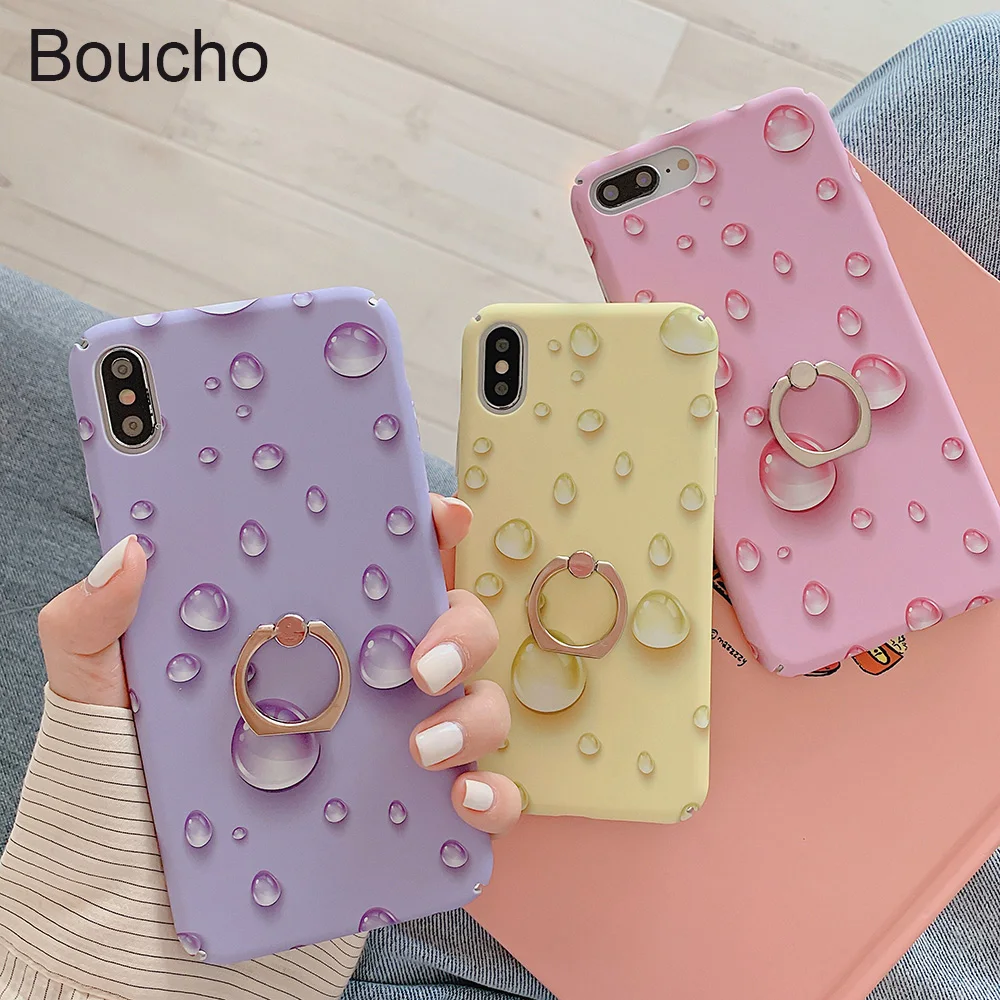 Boucho Hard PC Ring Grip Case For iphone XS MAX XR X 8plus Case For iphone 7 8 6 6s plus Water drops Pattern Phone Holder Cover
Boucho Hard PC Ring Grip Case For iphone XS MAX XR X 8plus Case For iphone 7 8 6 6s plus Water drops Pattern Phone Holder Cover