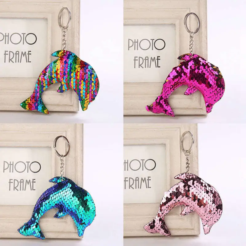 Creative-Lovely-Sequin-Dolphin-Keychain-Glitter-Key-Rings-Gifts-for-Women-Car-Bag-Pendant-Accessories-Key