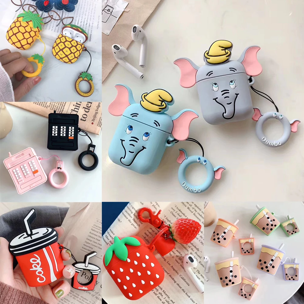 For AirPods Case Bluetooth Wireless Earphone Case Cartoon For Apple Airpods 2 Charging Box Protect Cover with Finger Ring Strap
For AirPods Case Bluetooth Wireless Earphone Case Cartoon For Apple Airpods 2 Charging Box Protect Cover with Finger Ring Strap