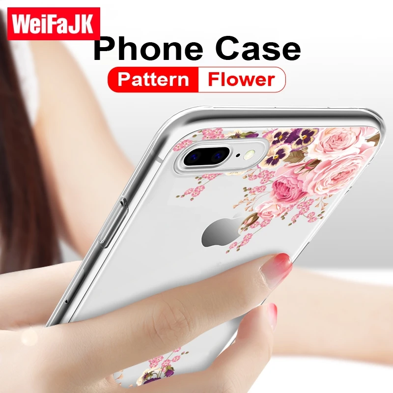 WeiFaJK Flower Patterned Phone Case for iPhone 6 5 5s SE 7 8 Plus Coque Silicone Soft Cover for iPhone 6 6s 7 Plus 8 X 10 Case 7
WeiFaJK Flower Patterned Phone Case for iPhone 6 5 5s SE 7 8 Plus Coque Silicone Soft Cover for iPhone 6 6s 7 Plus 8 X 10 Case 7