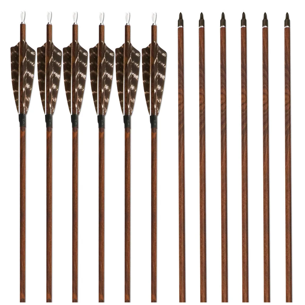 Archery 6/12 Pack Hunting Carbon Arrow 340 Spine with Field Arrowhead and Real Feather Fletched for Compound Recurve Bow
Archery 6/12 Pack Hunting Carbon Arrow 340 Spine with Field Arrowhead and Real Feather Fletched for Compound Recurve Bow