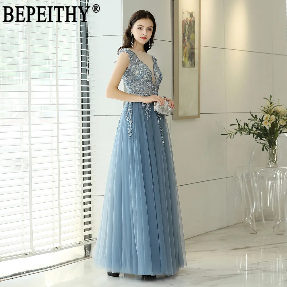 BEPEITHY Vestido De Festa New Design Boat Neck Cap Sleeve Sequined Tulle Appliques Long Evening Dresses 2019
BEPEITHY Vestido De Festa New Design Boat Neck Cap Sleeve Sequined Tulle Appliques Long Evening Dresses 2019