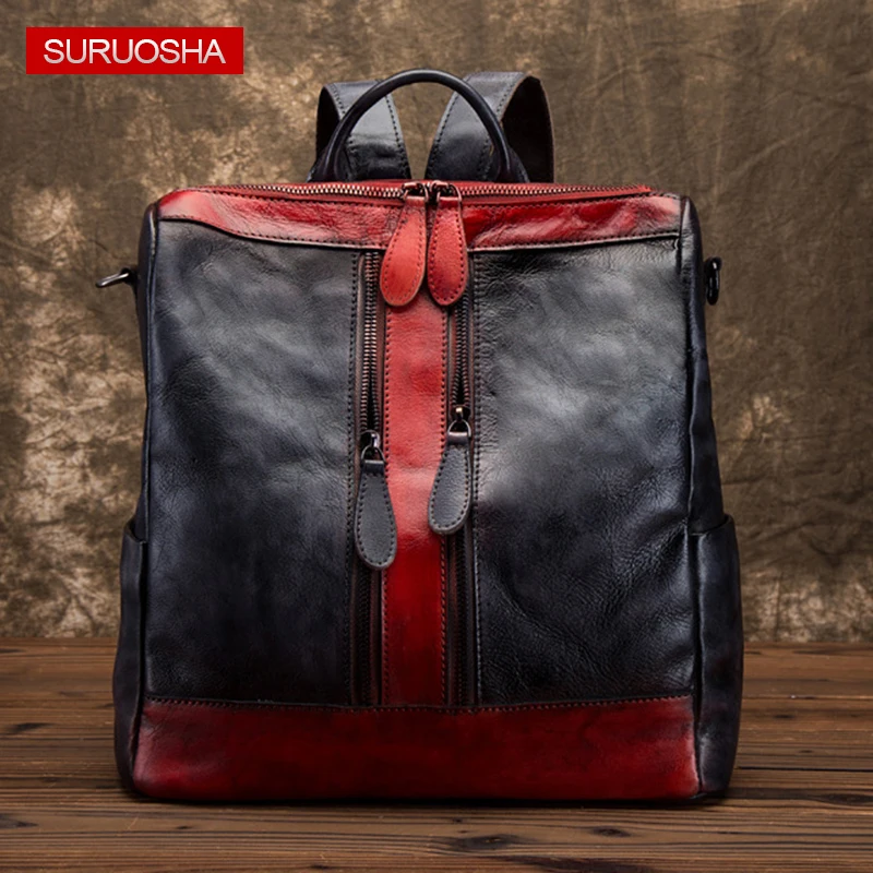 Vintage Natural Skin Women Backpack Daypack Travel Bag Multi-Capacity Retro New Leisure Knapsack Genuine Leather Rucksack
Vintage Natural Skin Women Backpack Daypack Travel Bag Multi-Capacity Retro New Leisure Knapsack Genuine Leather Rucksack
