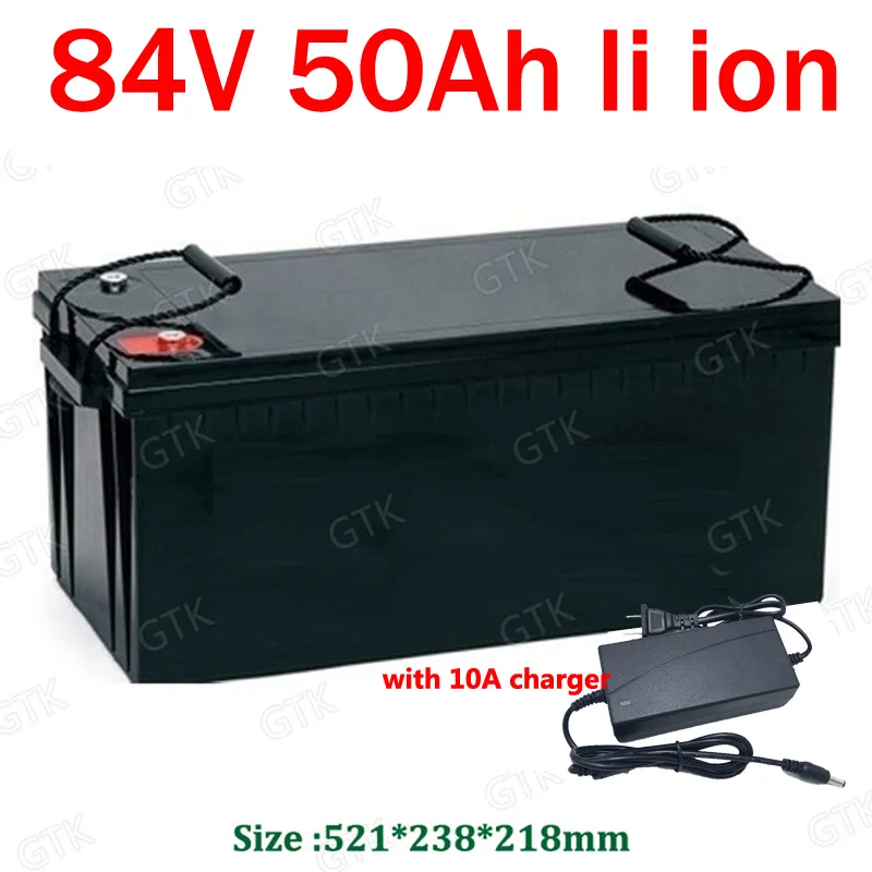 GTK 84v 50Ah lithium ion battery pack 85.1v 50AH lipo battery for 8400W inverter motorhome Floor cleaner golf cart + 10A charger
GTK 84v 50Ah lithium ion battery pack 85.1v 50AH lipo battery for 8400W inverter motorhome Floor cleaner golf cart + 10A charger