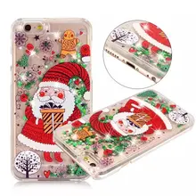 Christmas Tree Gifts Santa Claus Liquid Glitter meteor sand sequins Colorful Dynamic Mobile Phone Cases For