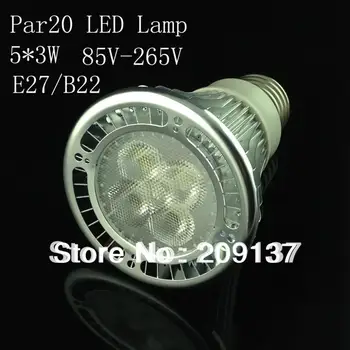Par20 Led Lamp E27 Dimmable 5X3W 15W Spotlight Led Light Led Bulbs 85V-265V Energy Saving
Par20 Led Lamp E27 Dimmable 5X3W 15W Spotlight Led Light Led Bulbs 85V-265V Energy Saving
