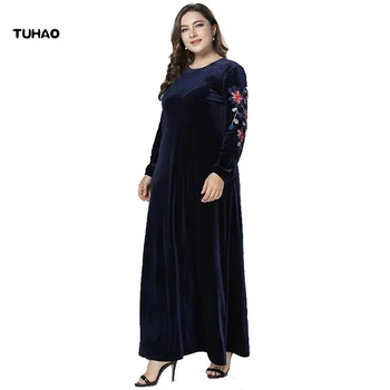 TUHAO 2018 Autumn Winter Plus Size 4XL 3XL Elegant Maxi Long Women's Dresses Long Sleeve Velvet Dresses Embroidered Robes ZZL
TUHAO 2018 Autumn Winter Plus Size 4XL 3XL Elegant Maxi Long Women's Dresses Long Sleeve Velvet Dresses Embroidered Robes ZZL