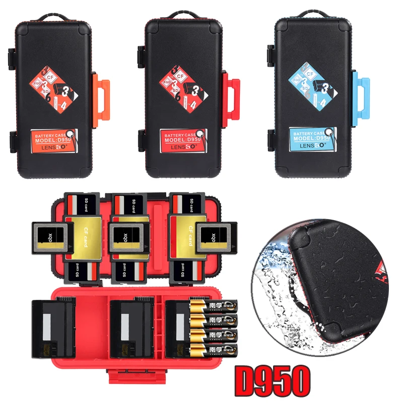 LENSGO D950 Storage Box Shockproof Waterproof Case Protector for SD CF XQD Memory Card Camera AA Battery Organizer Holder
LENSGO D950 Storage Box Shockproof Waterproof Case Protector for SD CF XQD Memory Card Camera AA Battery Organizer Holder