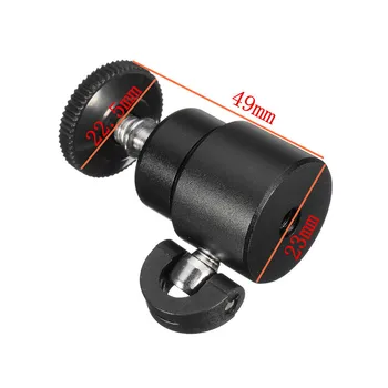 New Arrival 1/4" 360 Degrees Metal Black Mini Ball Head Flash Bracket Holder Screw For Camera Tripod Hot Shoe
New Arrival 1/4" 360 Degrees Metal Black Mini Ball Head Flash Bracket Holder Screw For Camera Tripod Hot Shoe
