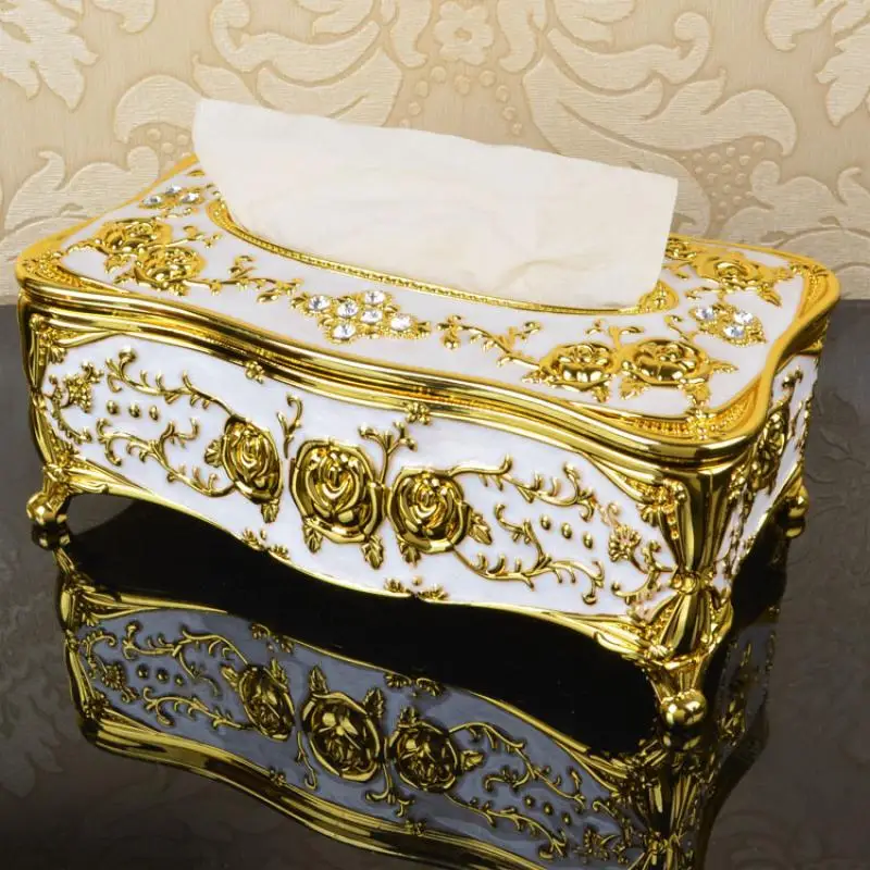 Elegant Floral Pattern Gold Tissue Box Cover European Style Chic Napkin Case Holder Hotel Home Decor Organizer Table Decoration
Elegant Floral Pattern Gold Tissue Box Cover European Style Chic Napkin Case Holder Hotel Home Decor Organizer Table Decoration