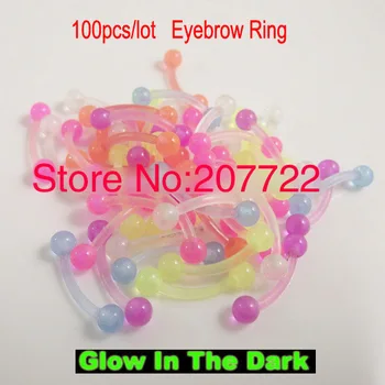 ZLDYOU 100pcs/lot ball eyebrow ring 1.2x8x3mmsoft Glow in the dark UV acrylic 16G body flexible banana piercing jewelry
ZLDYOU 100pcs/lot ball eyebrow ring 1.2x8x3mmsoft Glow in the dark UV acrylic 16G body flexible banana piercing jewelry