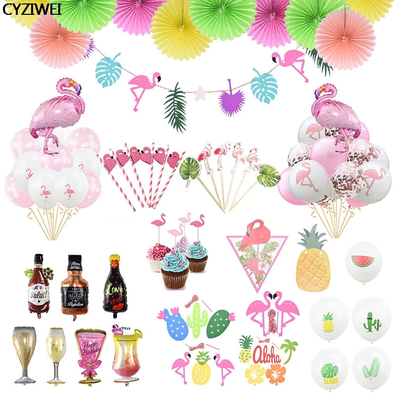 Hawaiian Summer Tropical Party Flamingo Garland Latex Balloon Cake Topper Birthday Flamingo Party Wedding Decoration Supplies
Hawaiian Summer Tropical Party Flamingo Garland Latex Balloon Cake Topper Birthday Flamingo Party Wedding Decoration Supplies