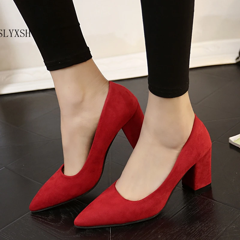 SLYXSH Pumps 2018 Pointed high-heeled shoes with heel with a shallow mouth female red bride shoes black wild suede shoes
SLYXSH Pumps 2018 Pointed high-heeled shoes with heel with a shallow mouth female red bride shoes black wild suede shoes