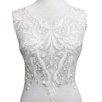 Seeds Beaded Embroidered Lace Patch Sew On Applique Patches For Wedding Dress Embroidery Appliques Parches Lace 45x42cm AC1289
Seeds Beaded Embroidered Lace Patch Sew On Applique Patches For Wedding Dress Embroidery Appliques Parches Lace 45x42cm AC1289