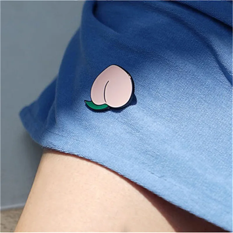 New cute fashion simple drop glazed monkey peach avocado blueberry brooch collar needle jewelry