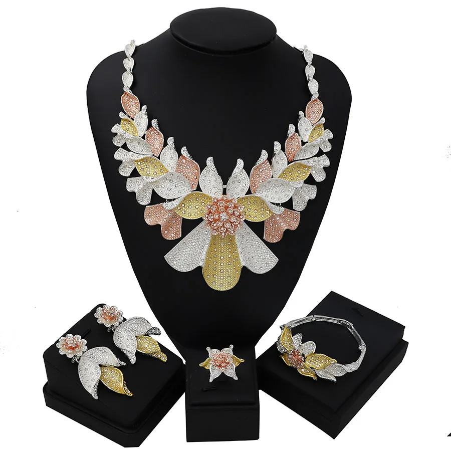 TSROUND Colorful Pendant with Spiral Rattan 4PCS African Dubai Jewelry Sets For Women Three Tones Party Wedding CZ Jewellery
TSROUND Colorful Pendant with Spiral Rattan 4PCS African Dubai Jewelry Sets For Women Three Tones Party Wedding CZ Jewellery