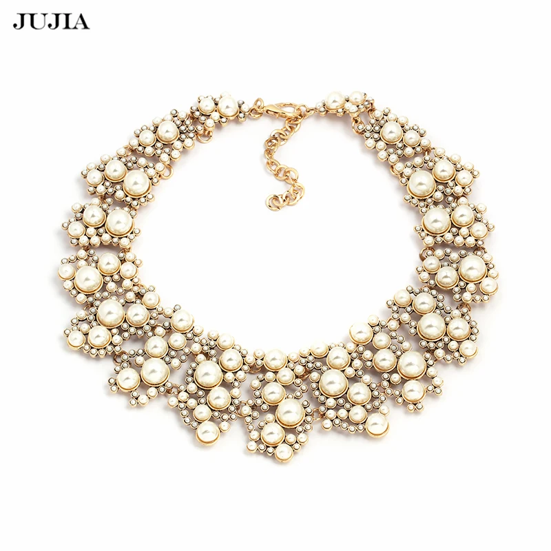 JUJIA New Fashion Crystal Jewelry Imitation Pearl Necklaces For Women Trendy Wedding Bride Chokers Necklace
JUJIA New Fashion Crystal Jewelry Imitation Pearl Necklaces For Women Trendy Wedding Bride Chokers Necklace