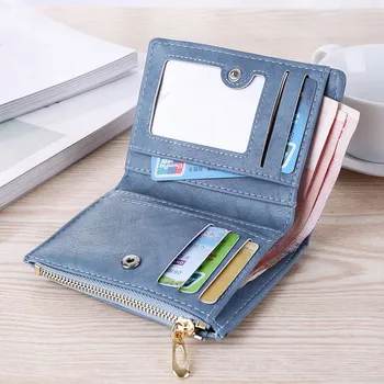 Women Wallet PU Leather Frosted Retro Purse Hand Holding Zipper Credit Card Holder Organizer Popular
Women Wallet PU Leather Frosted Retro Purse Hand Holding Zipper Credit Card Holder Organizer Popular