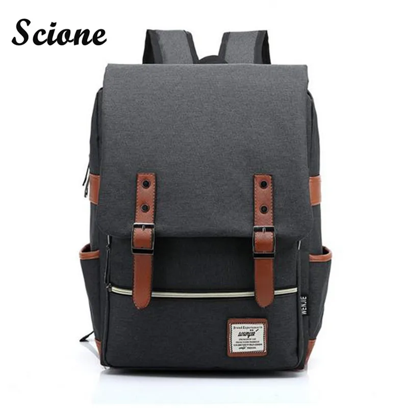 Image Fashion Canvas Men Daily Backpacks for Laptop Large Capacity Computer Bag Casual Student School Bagpacks Travel Rucksacks 1050tp