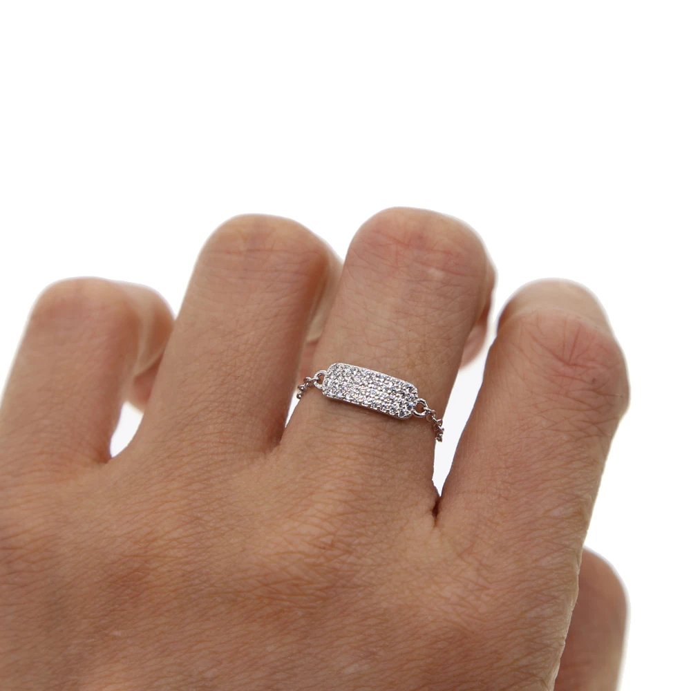 Sample Design New Rings silver Color AAA cubic Zircon Rings Wedding Chic chain charm Finger Jewelry for Women
Sample Design New Rings silver Color AAA cubic Zircon Rings Wedding Chic chain charm Finger Jewelry for Women