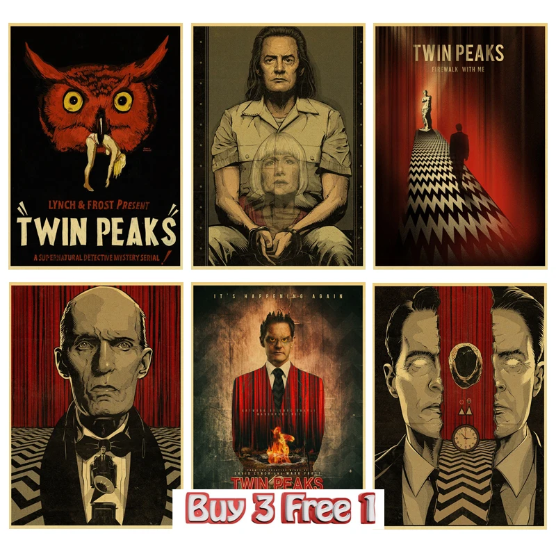 Vintage Poster Twin Peaks Movie Home Room Bar decorative painting Poster kraft paper retro poster
Vintage Poster Twin Peaks Movie Home Room Bar decorative painting Poster kraft paper retro poster