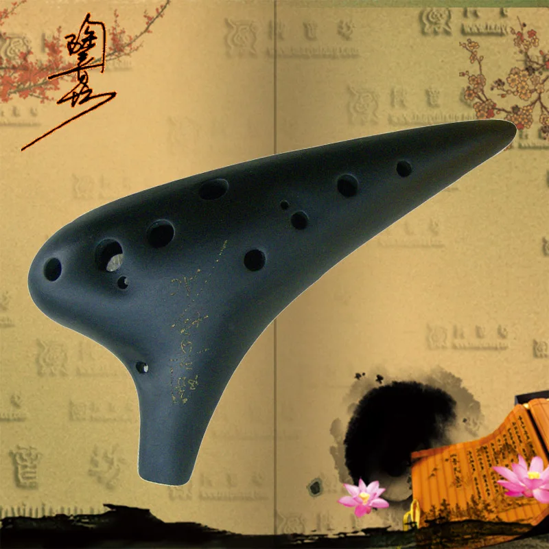 12 Holes Alto C Ocarina Clay Flute Flauta Classical Musical Instruments With Bag | Спорт и развлечения