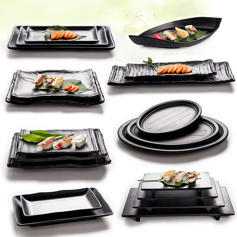 Hot Sale Japan Style Black Melamine Plate Dish For Sushi Meat Beef Steak Seasoning Hot Pot Shop Buffet BBQ Kitchen Use 1 PC
Hot Sale Japan Style Black Melamine Plate Dish For Sushi Meat Beef Steak Seasoning Hot Pot Shop Buffet BBQ Kitchen Use 1 PC