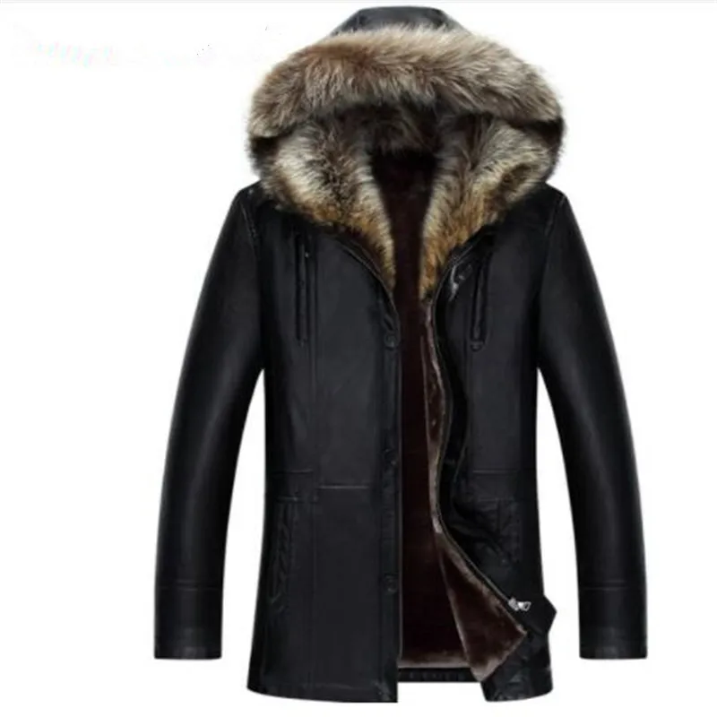 Winter PU Jackets Leather Coat Men's Fur Hooded Faux Leather Jackets Thicken men winter coat Plus Size 3XL 4XL 18296
Winter PU Jackets Leather Coat Men's Fur Hooded Faux Leather Jackets Thicken men winter coat Plus Size 3XL 4XL 18296