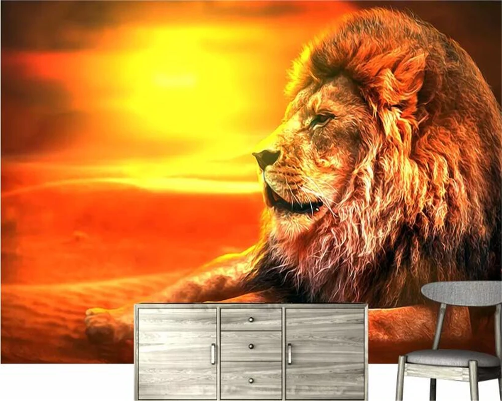 beibehang wallpaper roll Wallpaper home decoration dusk HD hand-painted lion background decorative mural wallpaper for walls 3 d
beibehang wallpaper roll Wallpaper home decoration dusk HD hand-painted lion background decorative mural wallpaper for walls 3 d