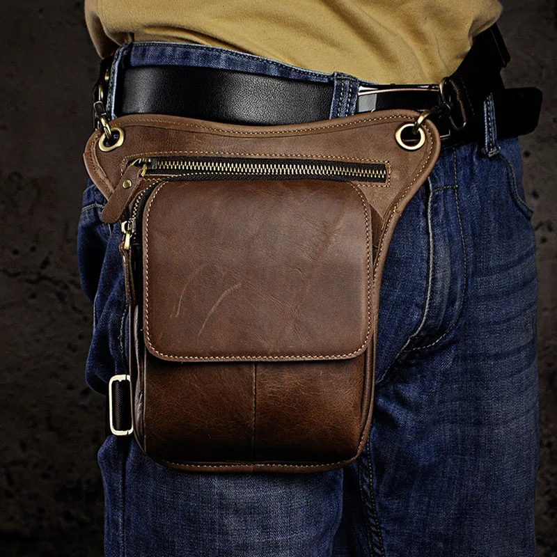 100% Genuine Leather Men Waist Fanny Bag Rider Leg Thigh Bag Drop Male Motorcycle Hip Bum Belt Pack Sling Messenger Shoulder Bag
100% Genuine Leather Men Waist Fanny Bag Rider Leg Thigh Bag Drop Male Motorcycle Hip Bum Belt Pack Sling Messenger Shoulder Bag