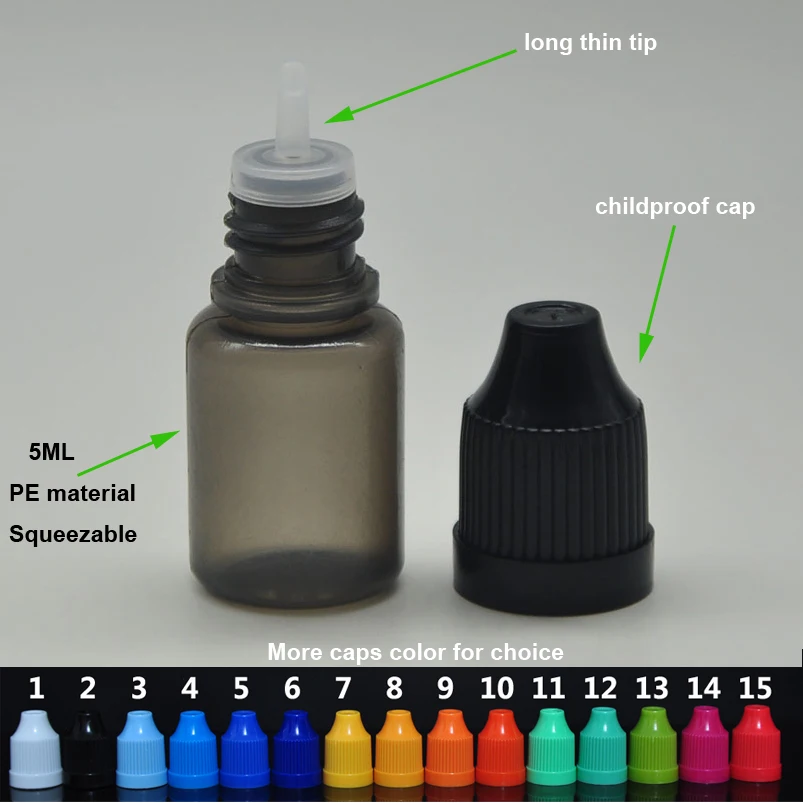 Food grade 70pcs 5ml black refillable bottle for liquid, liquid bottle 5 ml, squeezed plastic bottle
Food grade 70pcs 5ml black refillable bottle for liquid, liquid bottle 5 ml, squeezed plastic bottle
