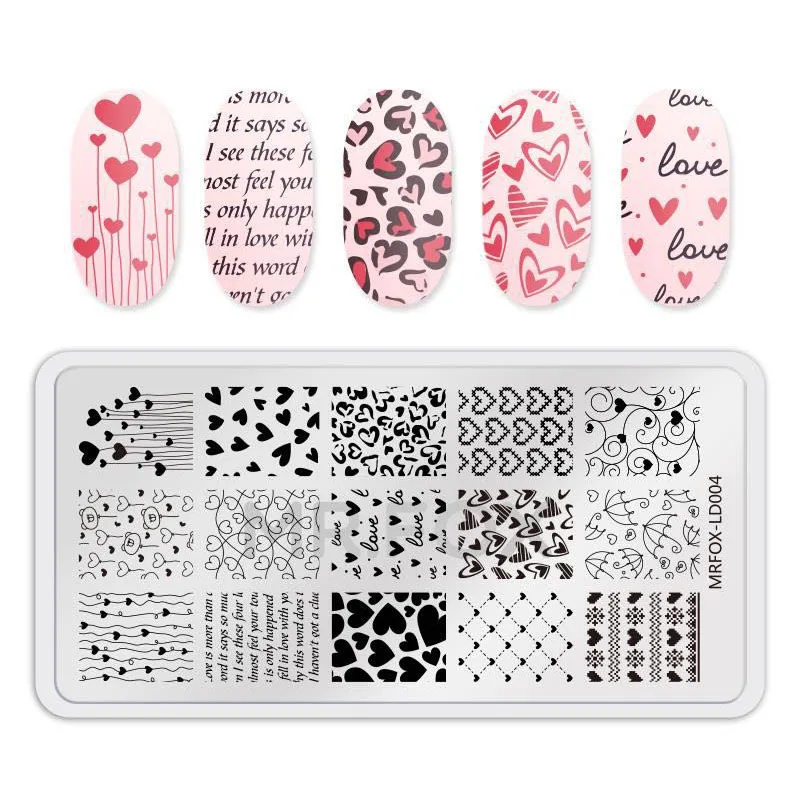 1Pcs Love Heart Pattern Nail Stamping Template Plate Flowers Image Stamping Nail Art Stencils Manicure Nail Stamp Tools
1Pcs Love Heart Pattern Nail Stamping Template Plate Flowers Image Stamping Nail Art Stencils Manicure Nail Stamp Tools