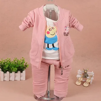 Spring Autumn 3 Piece Set Girl Boys Kids Cloths Cartoon Pink Toddler Girl Clothes Good Quality Kids Streetwear Free Shipping
Spring Autumn 3 Piece Set Girl Boys Kids Cloths Cartoon Pink Toddler Girl Clothes Good Quality Kids Streetwear Free Shipping
