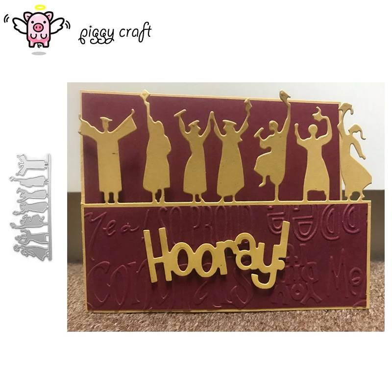 Piggy Craft metal cutting dies cut die mold Happy graduation ceremony Scrapbook paper craft knife mould blade punch stencils die
Piggy Craft metal cutting dies cut die mold Happy graduation ceremony Scrapbook paper craft knife mould blade punch stencils die