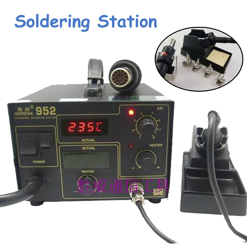 SMD Rework Soldering Station + Hot Air Heat Gun 2 in 1 270W SMD BGA Rework Station
SMD Rework Soldering Station + Hot Air Heat Gun 2 in 1 270W SMD BGA Rework Station