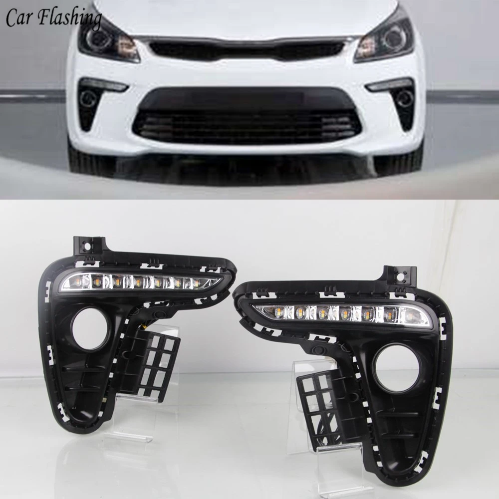 car flashing 2pcs For Kia Rio K2 2017 2018 Yellow Turn Signal Style Relay Car DRL 12V LED Daytime Running Light Daylight auto
car flashing 2pcs For Kia Rio K2 2017 2018 Yellow Turn Signal Style Relay Car DRL 12V LED Daytime Running Light Daylight auto