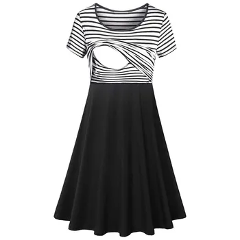 Maternity Dresses Striped Patchwork Clothing Breastfeeding Dress For Pregnant Women Dress Summer Pregnancy Nursing Clothes
Maternity Dresses Striped Patchwork Clothing Breastfeeding Dress For Pregnant Women Dress Summer Pregnancy Nursing Clothes
