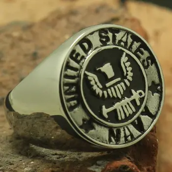 Men 316L Stainless Steel Cool Punk Gothic Polishing US Navy Cool Newest Ring Factory Price
Men 316L Stainless Steel Cool Punk Gothic Polishing US Navy Cool Newest Ring Factory Price