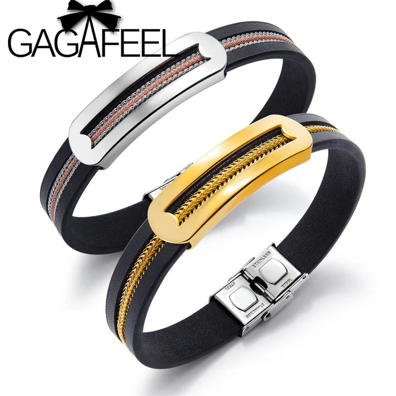 Bracelets Men Leather Stainless Steel 2019 New Fashion Trendy Bracelet Bangle For Men Fashion Jewelry Gift for Father Boyfriend
Bracelets Men Leather Stainless Steel 2019 New Fashion Trendy Bracelet Bangle For Men Fashion Jewelry Gift for Father Boyfriend