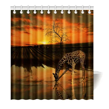 Beautiful giraffe drinking water under the sunset Shower Curtain Printing Waterproof Mildewproof Polyester Fabric Bath Curtain
Beautiful giraffe drinking water under the sunset Shower Curtain Printing Waterproof Mildewproof Polyester Fabric Bath Curtain