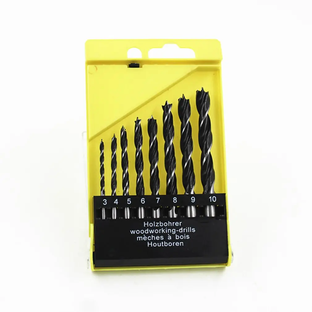 Woodworking Three-Tip Drill 4-10Mm Plastic Box Set 8Pc Woodworking Plate Hole Opener Branch Bit Home Decoration
Woodworking Three-Tip Drill 4-10Mm Plastic Box Set 8Pc Woodworking Plate Hole Opener Branch Bit Home Decoration