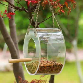AsyPets Acrylic Transparent Bird Feeder Hanging Type Outdoor Bucket for Tree Garden Decoration -30
AsyPets Acrylic Transparent Bird Feeder Hanging Type Outdoor Bucket for Tree Garden Decoration -30