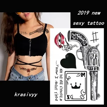 2019 Temporary tattoo Stickers Waterproof fashion gun lip print poker cool Tattoo makeup girls boy body art fake arm leg tattoos
2019 Temporary tattoo Stickers Waterproof fashion gun lip print poker cool Tattoo makeup girls boy body art fake arm leg tattoos