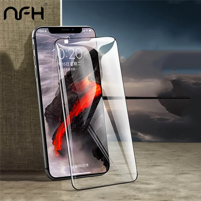 NFH 6D изогнутое полное покрытие Защитное стекло для iPhone7 8 Plus Защита экрана iPhone 6 6s 7