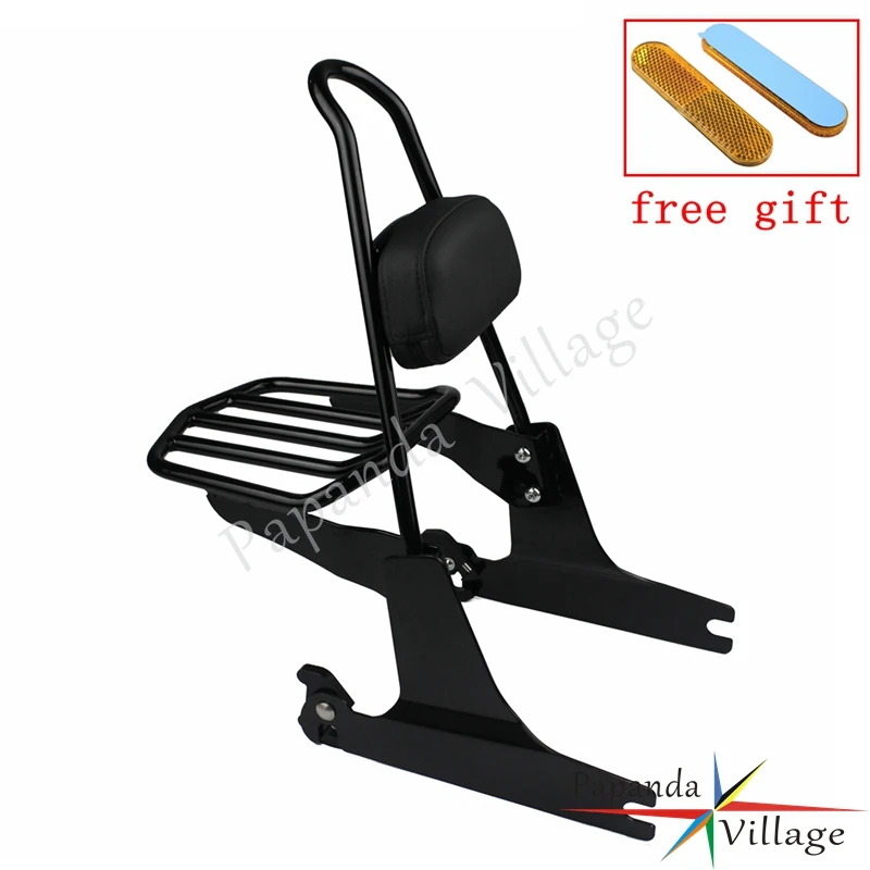 Black Motorcycle Detachable Passenger Cushion Backrest Pad Sissy Bar Luggage Rack for Harley Davidson Dyna 2002-later
Black Motorcycle Detachable Passenger Cushion Backrest Pad Sissy Bar Luggage Rack for Harley Davidson Dyna 2002-later