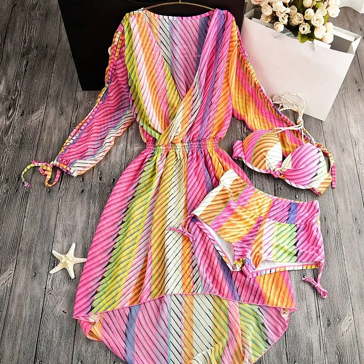 2019 Three Piece Sexy Girl New Biquinis Halter Three Piece Bikini Top Striped Women Push Up Swimsuit Swim Wear Bathing Suit
2019 Three Piece Sexy Girl New Biquinis Halter Three Piece Bikini Top Striped Women Push Up Swimsuit Swim Wear Bathing Suit
