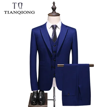 Brand Men Suit 2019 Slim Fit Mens Plaid Suits 3 Pieces Groom Wedding Suit High Quality Men's Suits Formal Suits with Pants
Brand Men Suit 2019 Slim Fit Mens Plaid Suits 3 Pieces Groom Wedding Suit High Quality Men's Suits Formal Suits with Pants